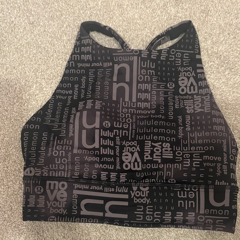 lululemon athletica Black Graphic Sports Bra